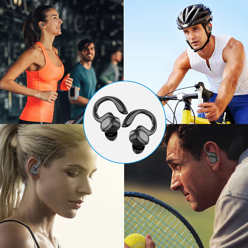 VV2 Wireless Earbuds with Ear Hooks & Microphone
