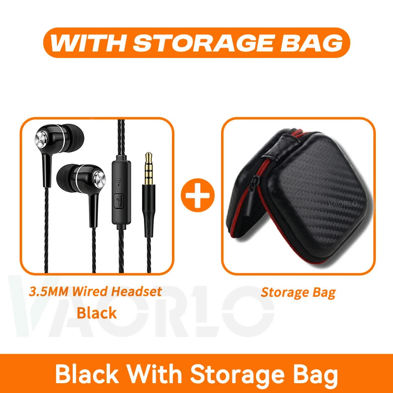 BLUEKAKA 3.5mm Wired Earbuds with Microphone
