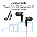 BLUEKAKA 3.5mm Wired Earbuds with Microphone