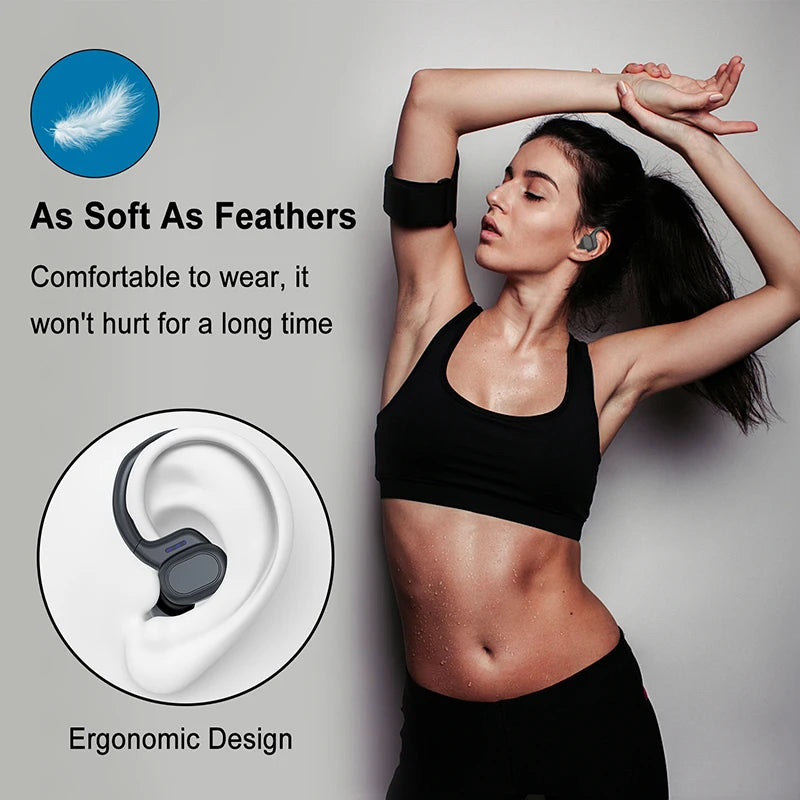 VV2 Wireless Earbuds with Ear Hooks & Microphone