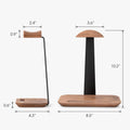 Wood Headphone Stand with Storage Base