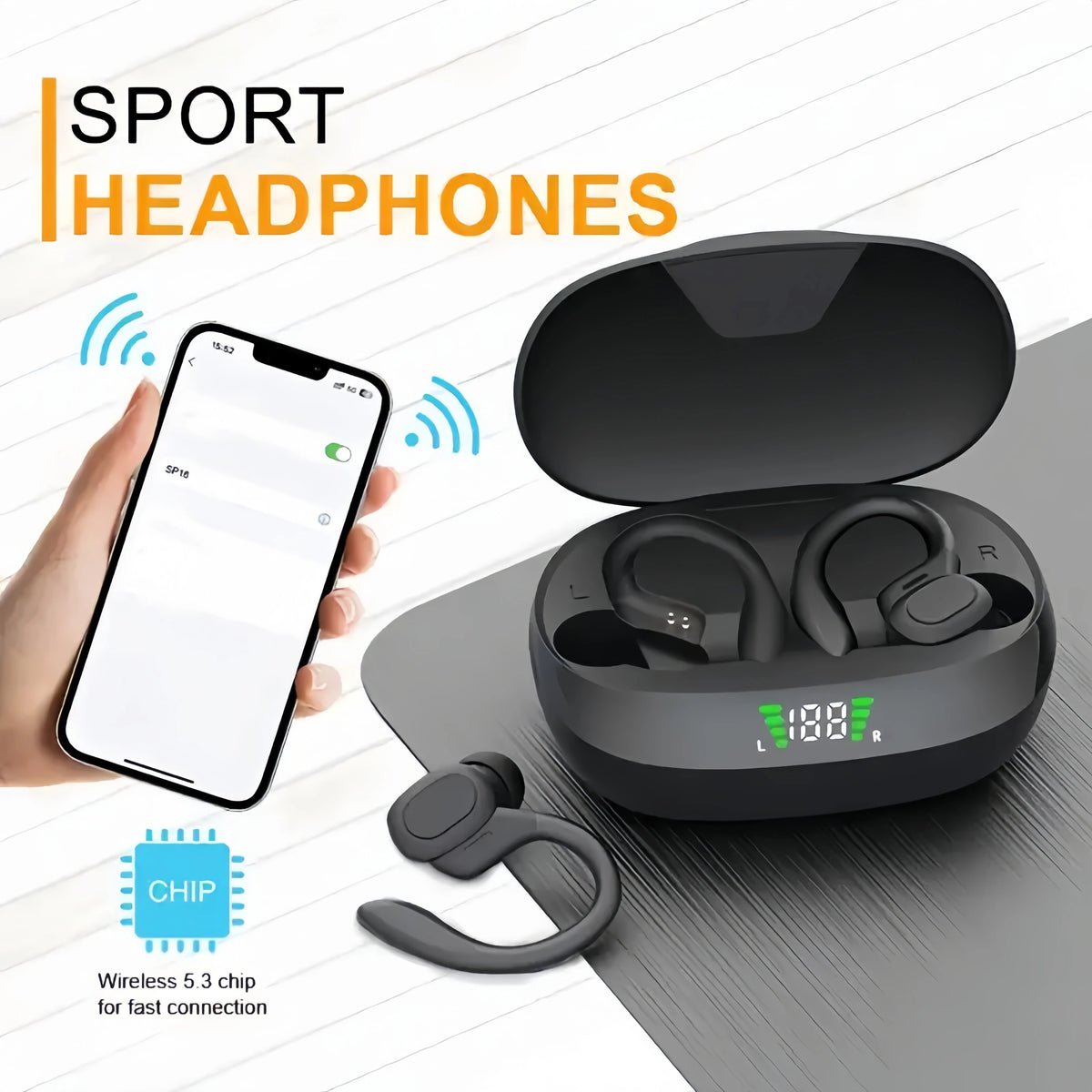 True Wireless Bluetooth Earbuds with Microphone & Touch Controls