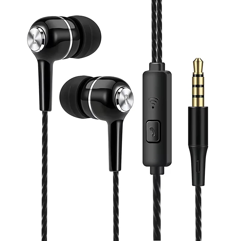BLUEKAKA 3.5mm Wired Earbuds with Microphone