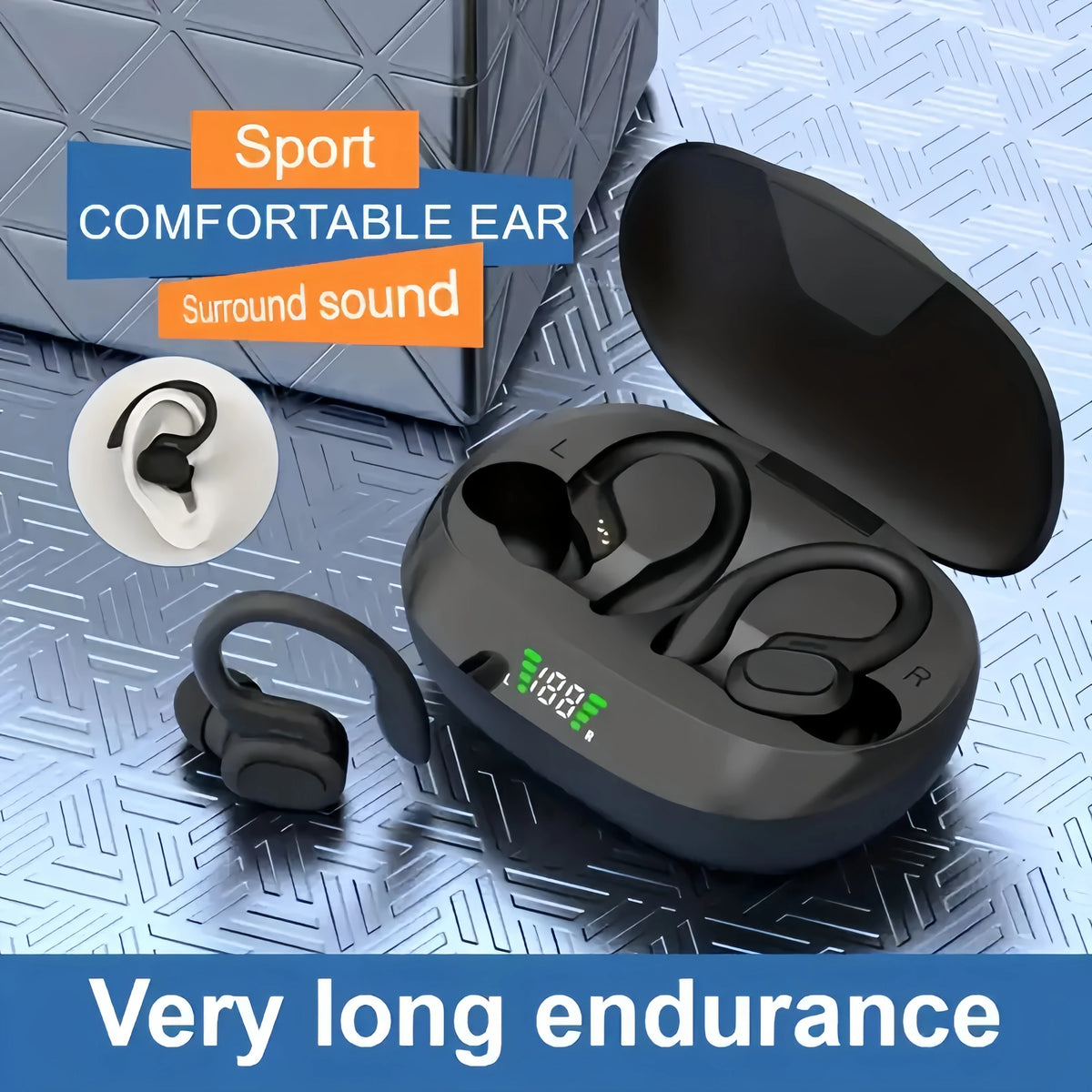 True Wireless Bluetooth Earbuds with Microphone & Touch Controls