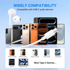 USB-C Wired Earbuds with Microphone & Volume Control