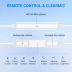 USB-C Wired Earbuds with Microphone & Volume Control