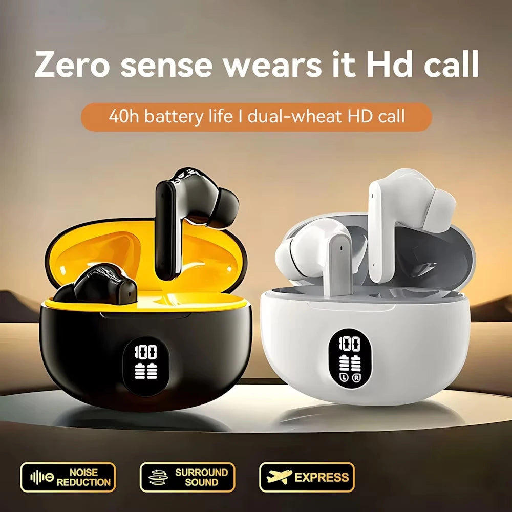 MiGuer Bluetooth 5.3 Wireless Earbuds with Microphone