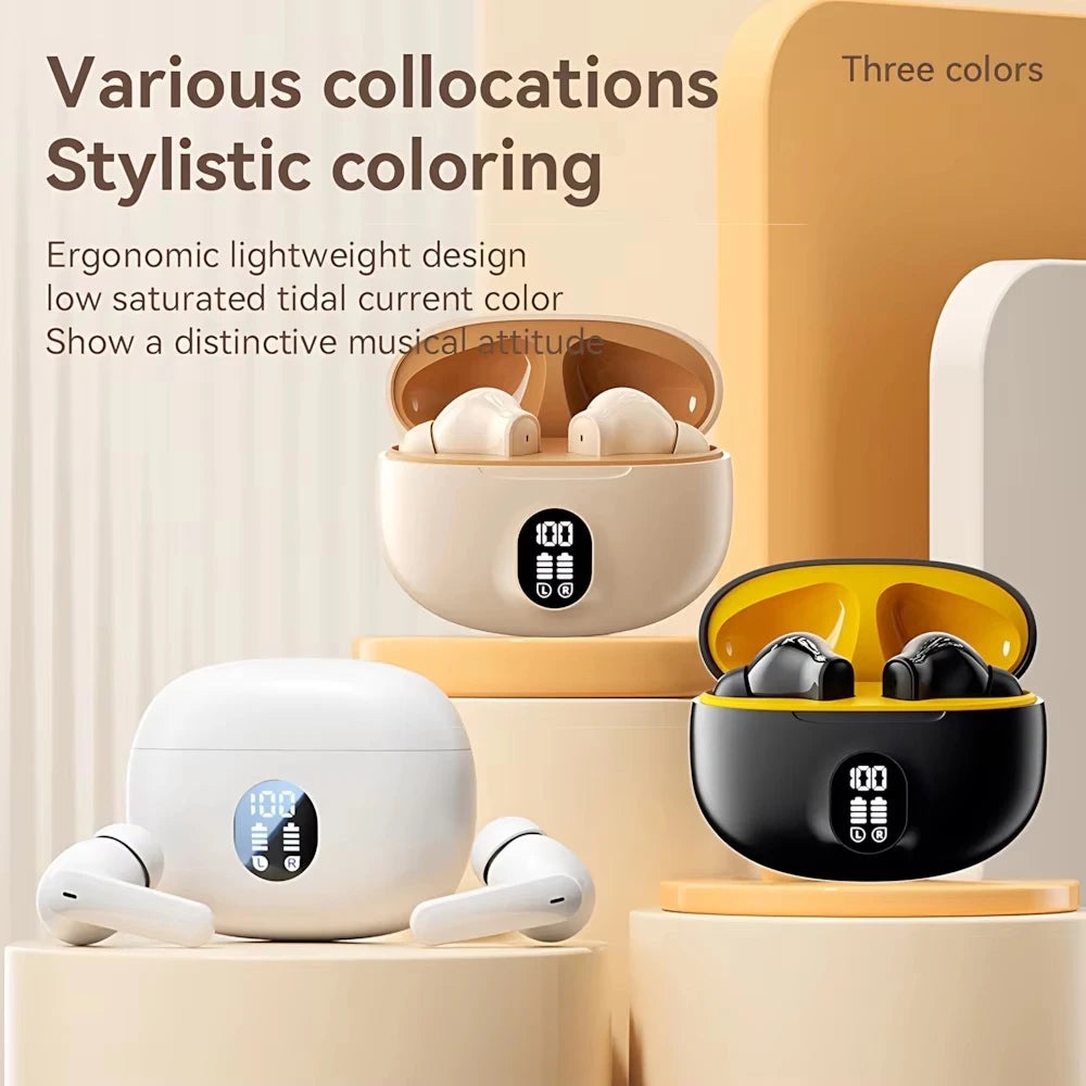 MiGuer Bluetooth 5.3 Wireless Earbuds with Microphone